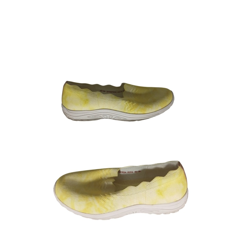 Skechers Womens Slip On Shoes Yellow Tie Dye Memory Foam Relaxed Fit Sz‎ 5.5